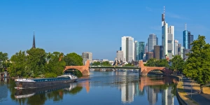 Germany, Hessen, Frankfurt Am Main, City Skyline across River Main