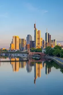 Images Dated 16th July 2015: Germany, Hessen, Frankfurt Am Main, City Skyline across River Main