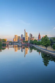 Germany, Hessen, Frankfurt Am Main, City Skyline across River Main