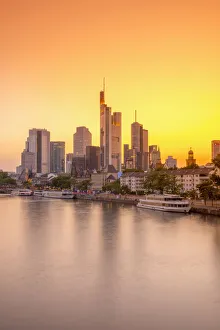 Germany, Hessen, Frankfurt Am Main, City Skyline across River Main