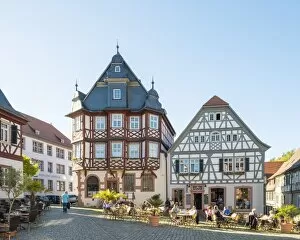 Images Dated 10th May 2017: Germany, Hessen, Heppenheim. Historic buildings on Marktplatz market square
