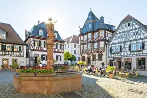 Germany, Hessen, Heppenheim. Historic buildings on Marktplatz market square