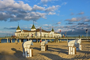 Seaside Resort Prints: Germany, Mecklenburg Western Pomerania, Ahlbeck town, Seaside resort