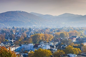 Images Dated 6th November 2014: Germany, Nordrhein-Westfalen, Bad Godesberg, elevated town view from Godesberg mountain