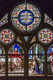 Images Dated 29th July 2015: Germany, Rheinland-Pfalz, Speyer, Memorial church, interior, stained glass windows