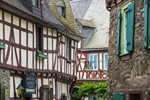 Images Dated 5th August 2015: Germany, Rhineland Palatinate, Braubach, Traditional Timber-framed buildings