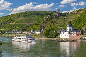 Germany, Rhineland Palatinate, River Rhine, Burg Gutenfels and Burg Pfalzgravenstein