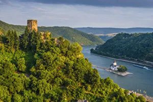 Germany, Rhineland Palatinate, River Rhine, Kaub, Burg Gutenfels or Kaub Castle