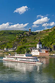 Rheinland Pfalz Gallery: Germany, Rhineland Palatinate, River Rhine, Burg Gutenfels and Burg Pfalzgravenstein