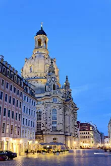 Images Dated 8th August 2011: Germany, Saxony, Dresden, Old Town, Frauenkirche (Chruch of Our Lady)