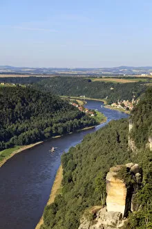 Images Dated 17th August 2011: Germany, Saxony, Dresden, Saxon Switzerland National Park (Sachsische schweiz), Elbe