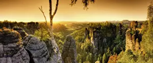 Germany, Saxony, Dresden, Saxon Switzerland National Park (Sachsische schweiz), Bastei