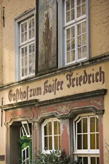 State Of Bremen Prints: Germany, State of Bremen, Bremen, Schnoor waterfront area, cafe