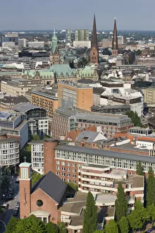Images Dated 22nd September 2008: Germany, State of Hamburg, Hamburg, View from St. Michaeliskirche church tower
