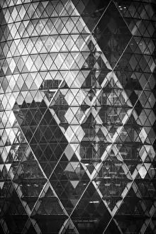 Offices Prints: Gherkin building, City of London, London, England, UK