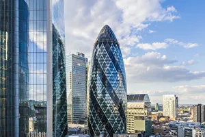 The Gherkin also known as the Swiss Re building, London, England, UK