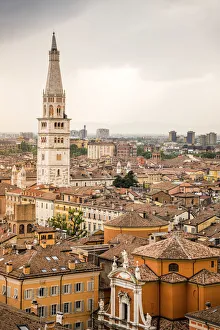 Images Dated 16th October 2019: Ghirlandina tower from top of Military Academy Palace in Piazza Roma