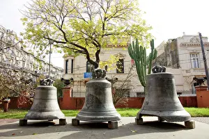 Bell Prints: Giant bells in the patio of the National Historical Museum (Museo Historico Nacional) in San Telmo