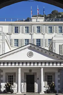 Government Building Prints: Gibraltar, Main Street, Guard House of the residence of the Governor of Gibraltar