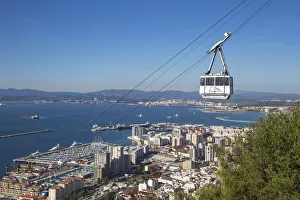 Gibraltar Prints: Gibraltar, Rock of Gibraltar, Cable car