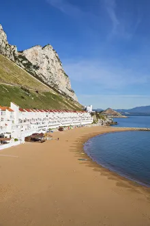 Images Dated 14th January 2019: Gibraltar, Sandy Bay and Rock of Gibraltar