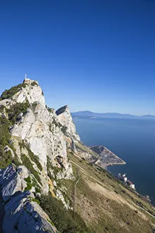 Gibraltar Prints: Gibraltar, View of Gibraltar rock and Caltalan Bay