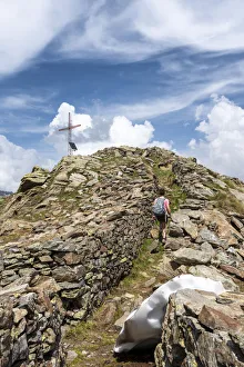 Girls Prints: Girl walks inside the defence line of Monte Storile, Grosio, Sondrio Province, Valtellina