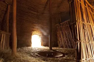 Gitega, Burundi. A replica of the traditional royal palace at Gitega museum