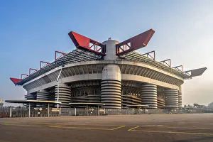 Milano Prints: Giuseppe Meazza football stadium (San Siro), Milan, Lombardy, Italy