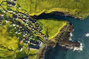 Scenics Collection: Gjogv during an autumn day, Eysturoy, Faroe Island, Denmark