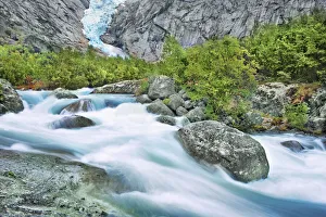 Sogn Og Fjordane Prints: Glacier brook at Brigsdalsbreen - Norway, Sogn og Fjordane, Jostedalsbreen