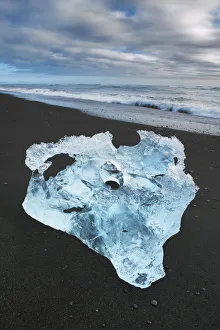 Ice Block Prints: Glacier ice grinded - Iceland, Eastern Region, Jokulsarlon - Vatnajokull National Park