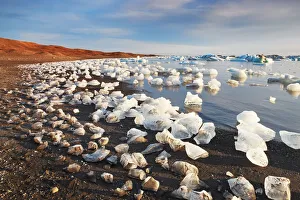 Ice Block Prints: Glacier ice washed ashore - Iceland