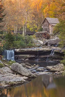 Glade Grist Mill in Autumn, Babcock State Park, West Virginia, USA