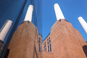 Images Dated 4th January 2023: Glass reflection of the Battersea Power Station, London, England