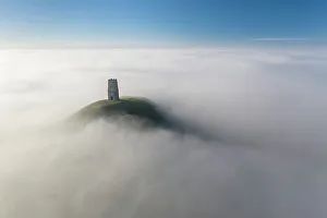 Glastonbury Prints: Glastonbury Tor surrounded by a sea of mist