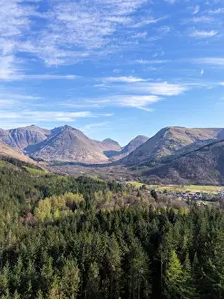 Glencoe Prints: GlenCoe village and mountains, Scotland, UK