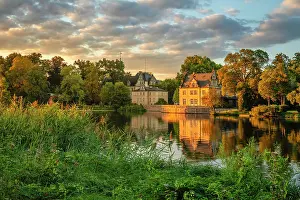 Mirror Image Prints: Glienicke Hunting Lodge, Havel River, Potsdam, Brandenburg, Germany