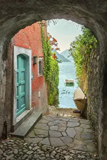 Greenway Del Lago Di Como Prints: Glimpse of lake Como from Greenway del Lago di Como path