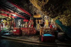 Hinduism Collection: Goa Giri Putri temple in the cave, Nusa Penida, Bali, Indonesia