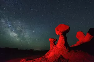 Images Dated 6th December 2012: Goblin Valley State Park, night sky, Colorado Plateau, Utah, USA