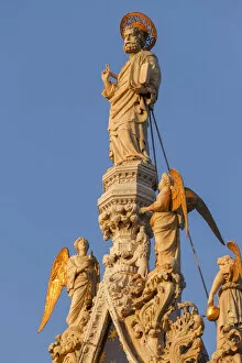 Images Dated 9th January 2019: God father and Angels on Basilica di San Marco, Venice, Veneto, Italy