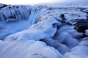 Godafoss waterfall in December, Iceland