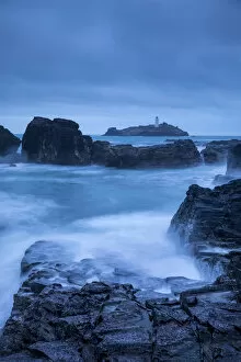 Images Dated 20th March 2021: Godrevy lighthouse, Cornwall, England, UK