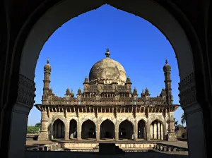 17th Century Prints: Gol Gumbaz, mausoleum of Mohammed Adil Shah (1657), Bijapur, Karnataka, India