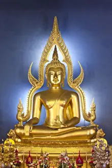 Golden Buddha Statue, Wat Benjamabophit (Marble Temple), Bangkok, Thailand