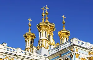 Golden domes of the Church of the Resurrection, Catherine Palace