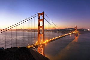 Battery Spencer Prints: Golden Gate Bridge at dawn, from Battery Spencer, San Francisco, California, USA