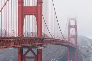 Summer Morning Prints: The Golden Gate Bridge on a foggy summer morning