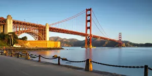 San Francisco Collection: Golden Gate Bridge at sunrise, San Francisco Bay, California, USA